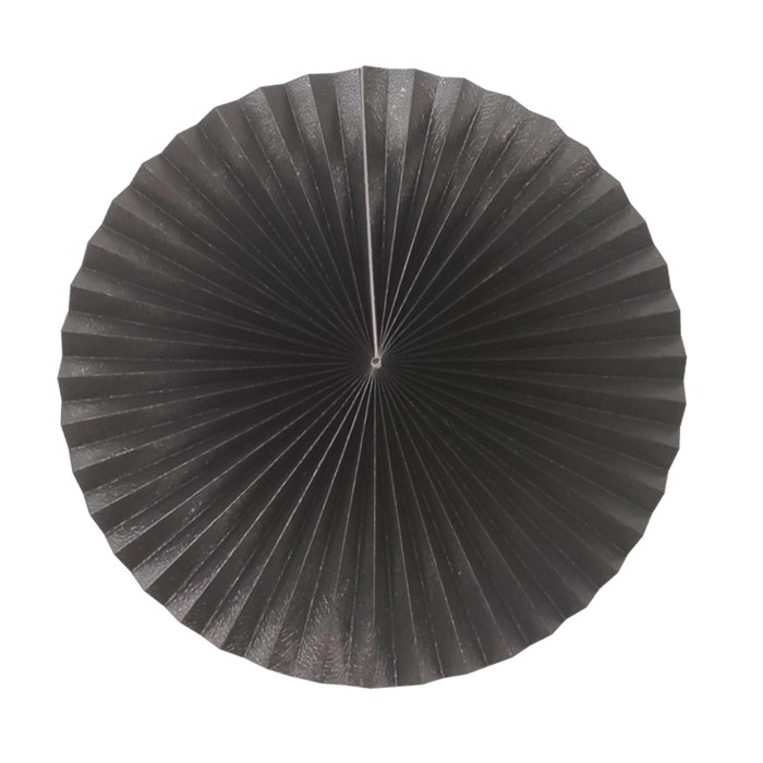 Siyah Metalize Yelpaze Süs - 40 Cm