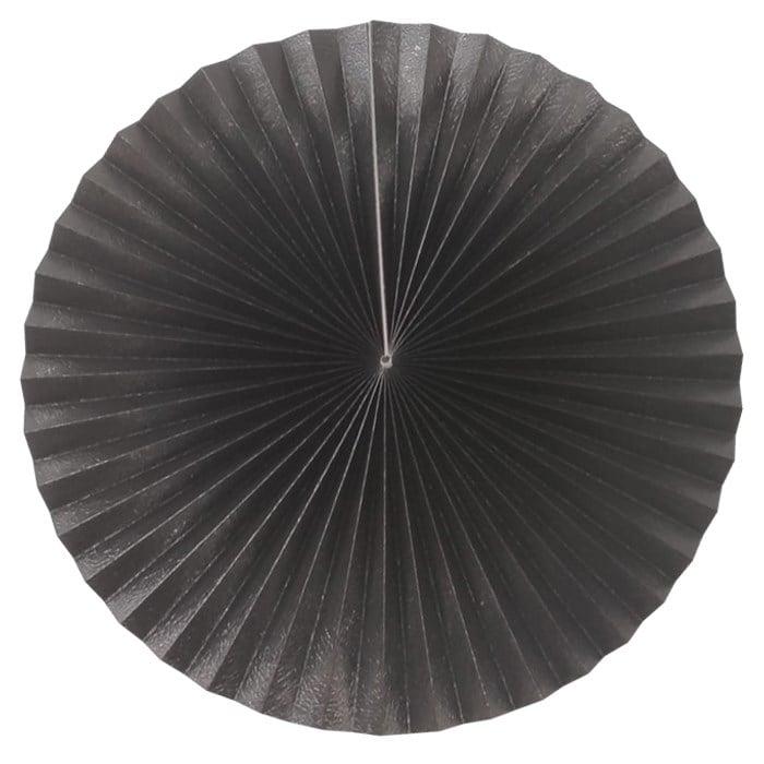 Siyah Metalize Yelpaze Süs - 50 Cm