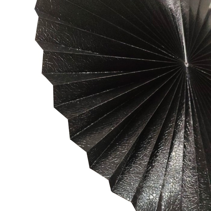 Siyah Metalize Yelpaze Süs - 50 Cm