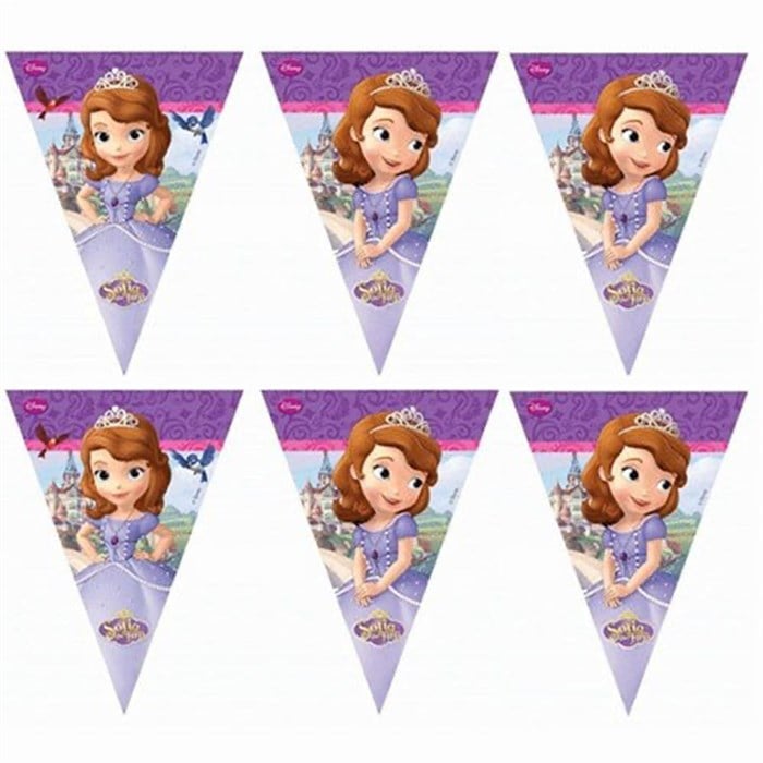 Sofia Doğum Günü Temalı Flama Bayrak