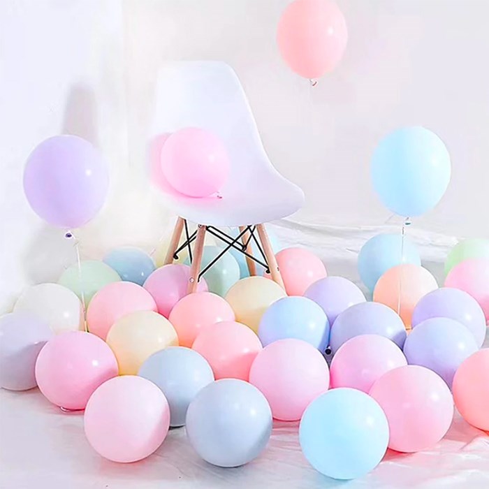 Soft Renk Makaron Balon - 10 Adet