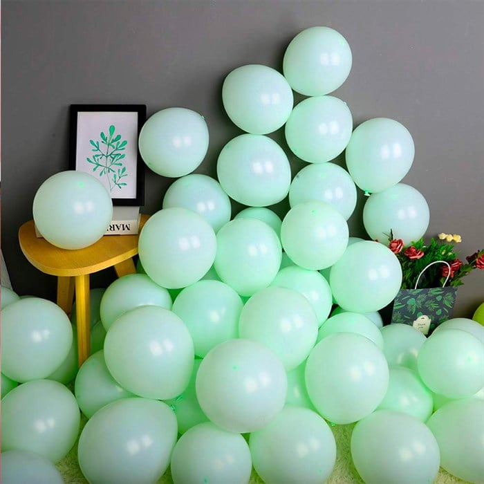 Soft Renk Yeşil Makaron Balon - 10 Adet