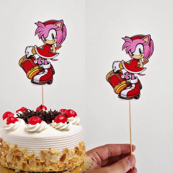 Sonic Amy Rose Çocuk Çubuklu Maket Süs