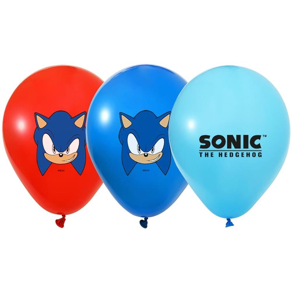 Sonic Baskılı Lateks Balon - 5 Adet