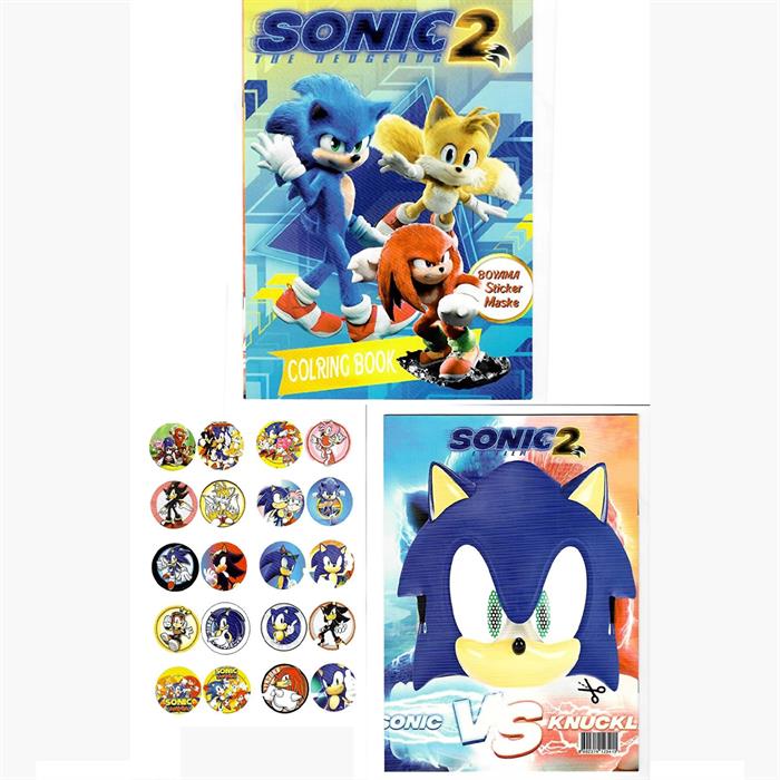 Sonic Boyama Kitabı (Sticker+Maskeli)