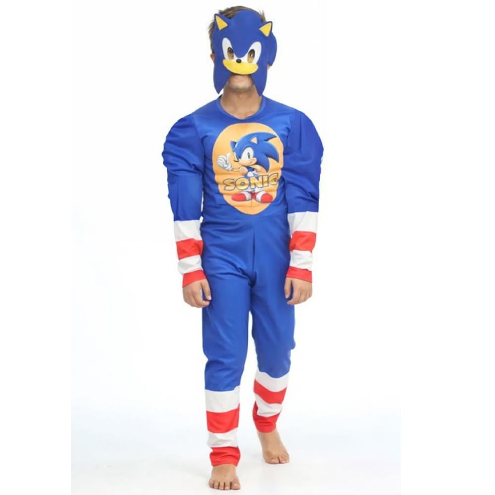 Sonic Karakter Kostümü Kaslı Versiyon