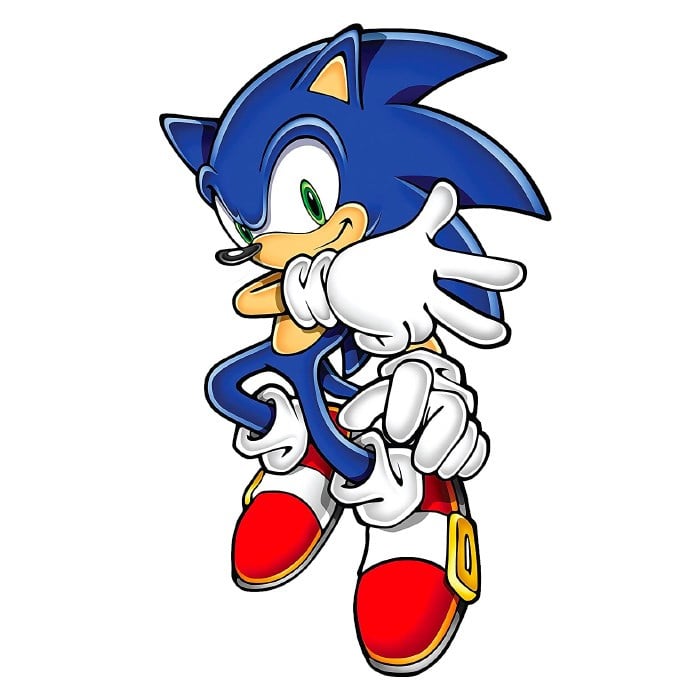 Sonic Temalı Sticker 12 cm 1 adet