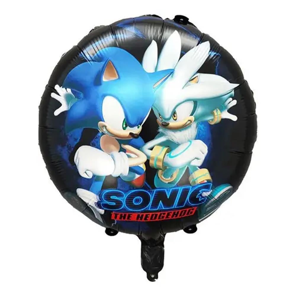 Sonic Temalı Yuvarlak Folyo Balon