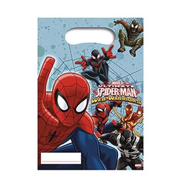 Spiderman Lisanslı Hediye Poşeti - 6 Adet