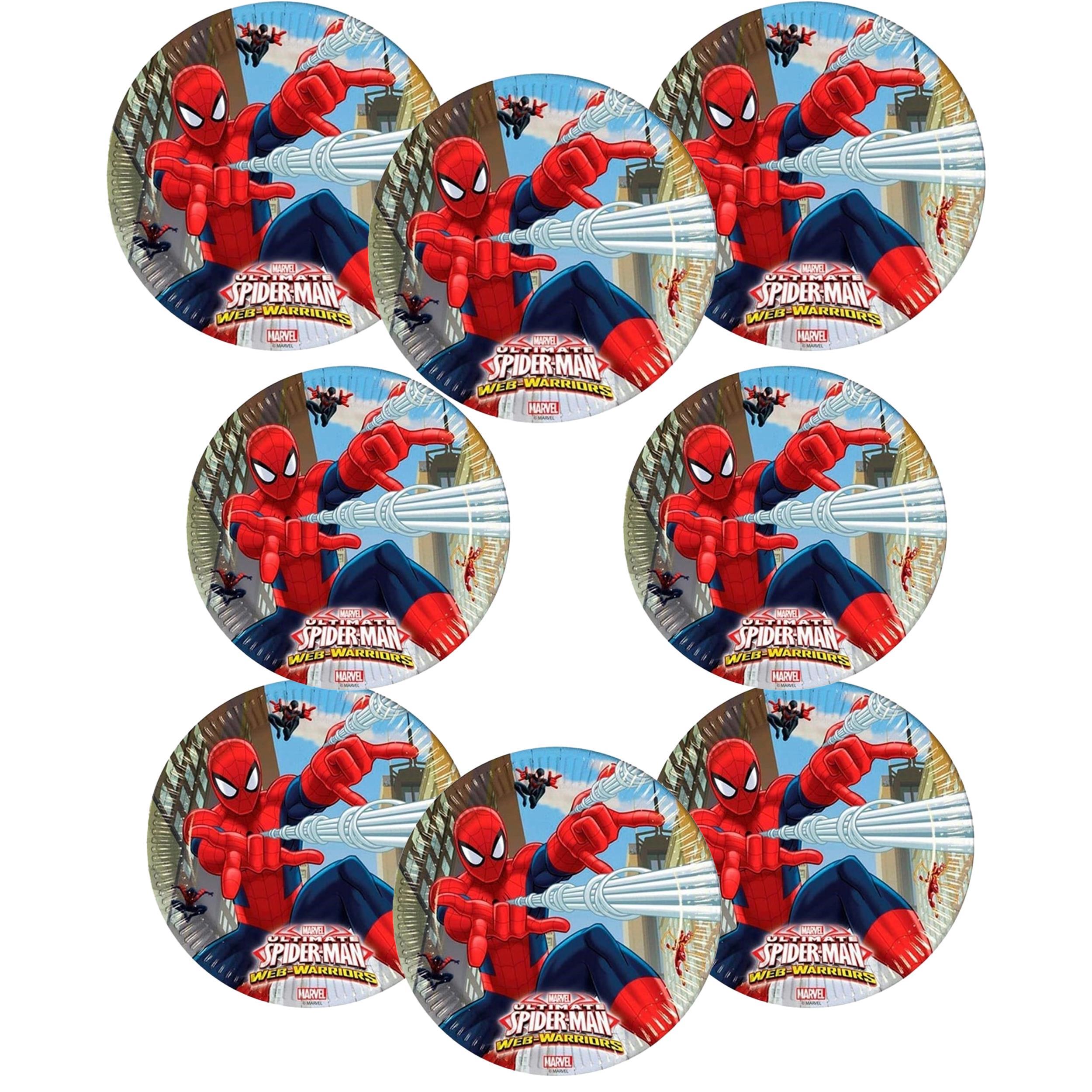 Spiderman Temalı 8 Kişilik Doğum Günü Seti