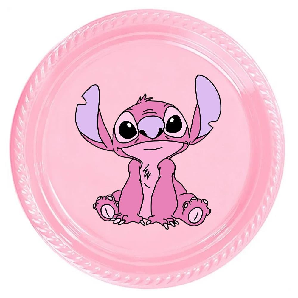 Stitch Temalı Pembe Tabak 5 Adet