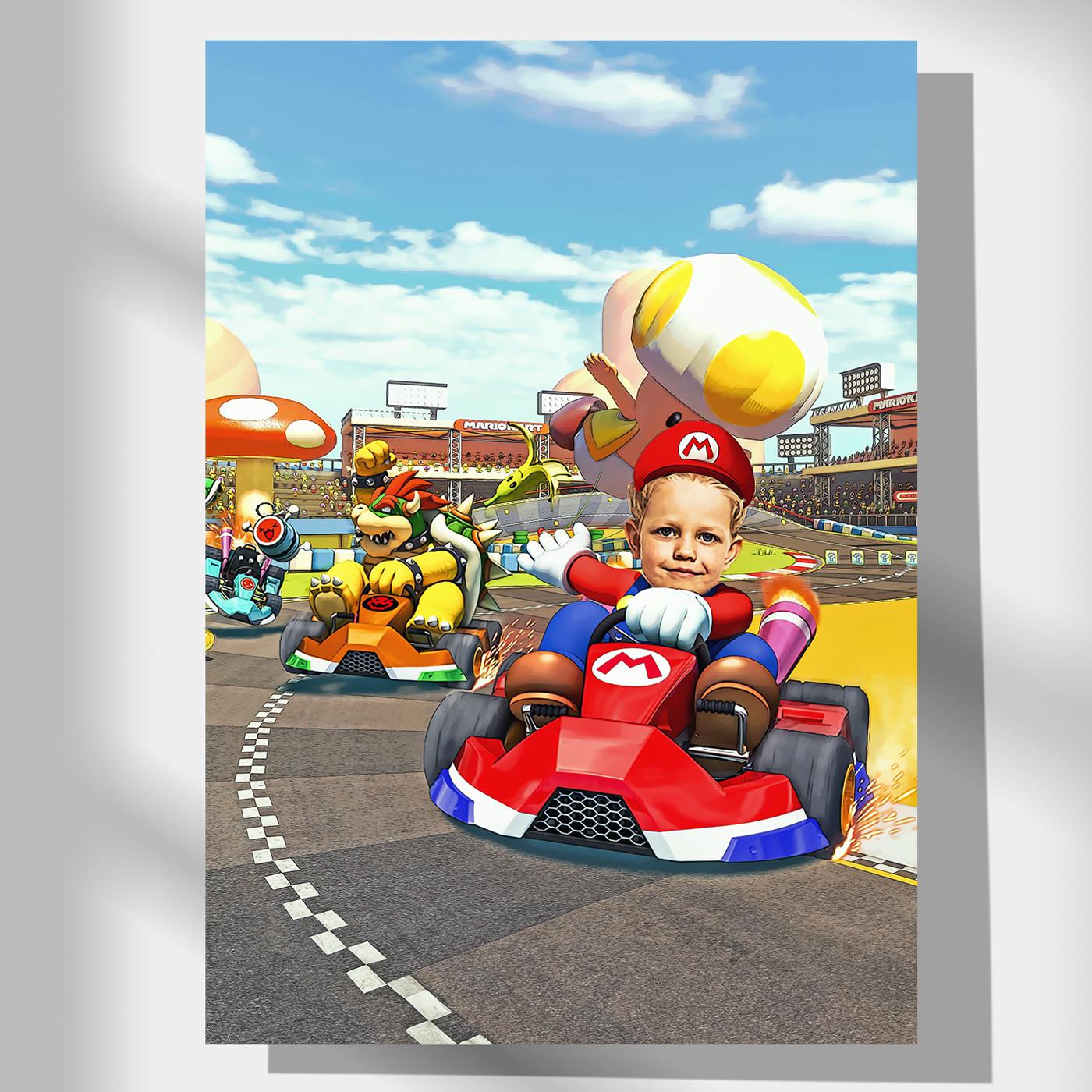 Super Mario Kart Temalı Kişiye Özel Poster