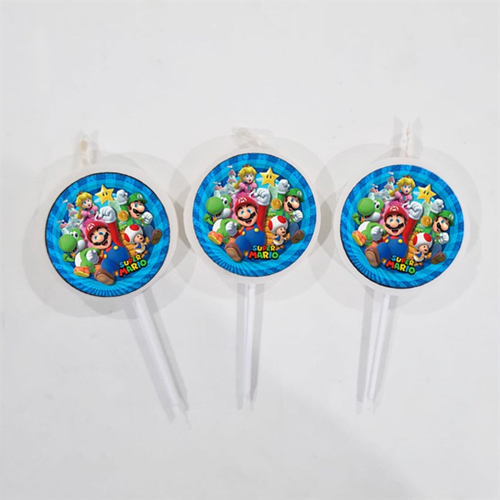Super Mario Temalı Mum - 3 Adet