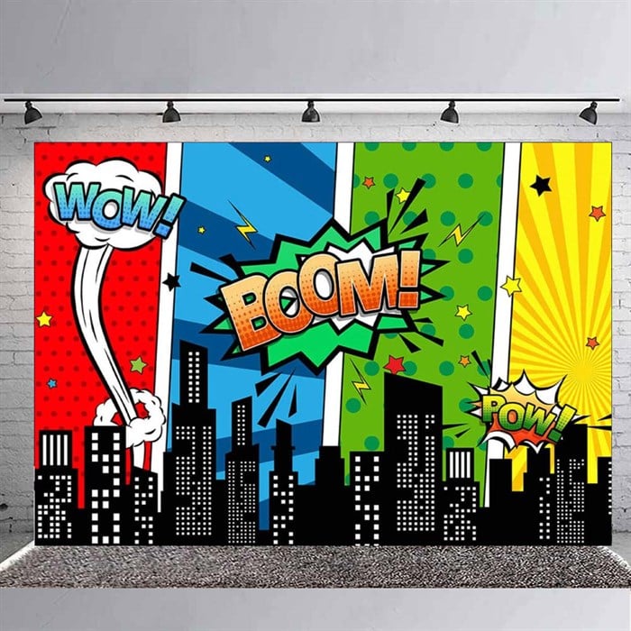 Superhero Doğum Günü Branda Afişi 2 - 70 cm - 100 cm