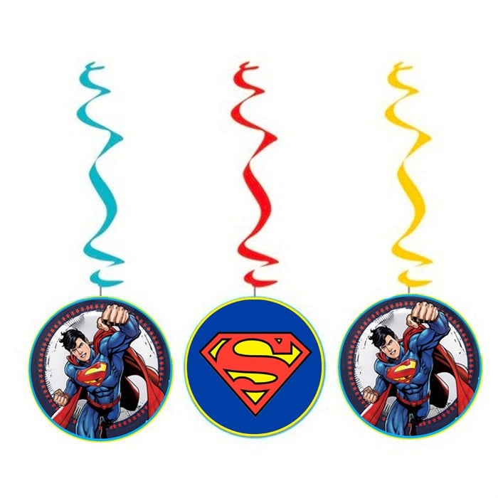 Superman Sarkıt Asma İp Süs 3'lü