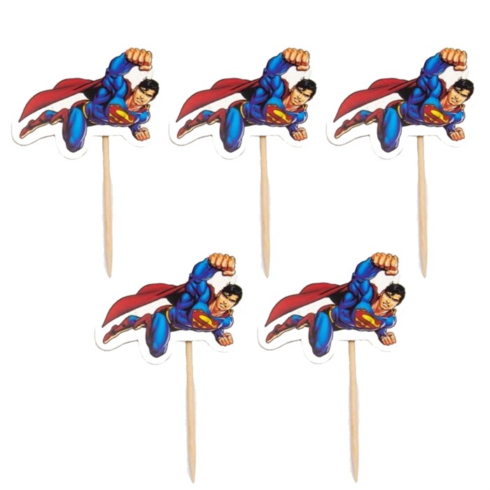 Superman Temalı Kürdan Süs 20'li