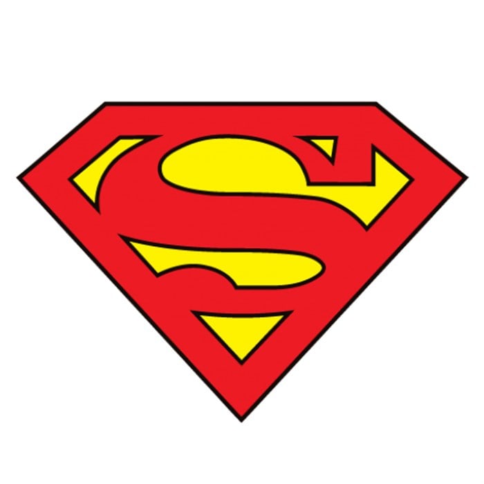 Superman Temalı Sticker 12 cm 1 adet