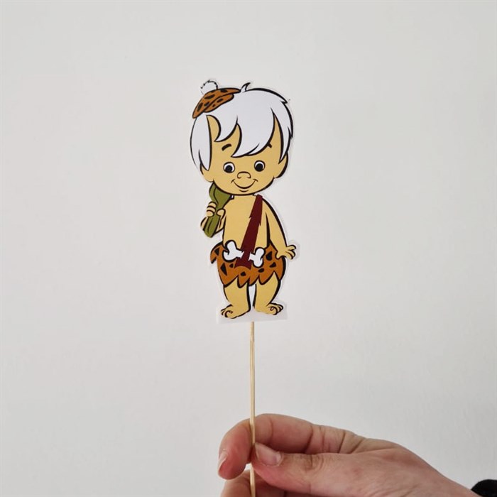 Taş Devri Bam Bam Çubuklu Maket Süs