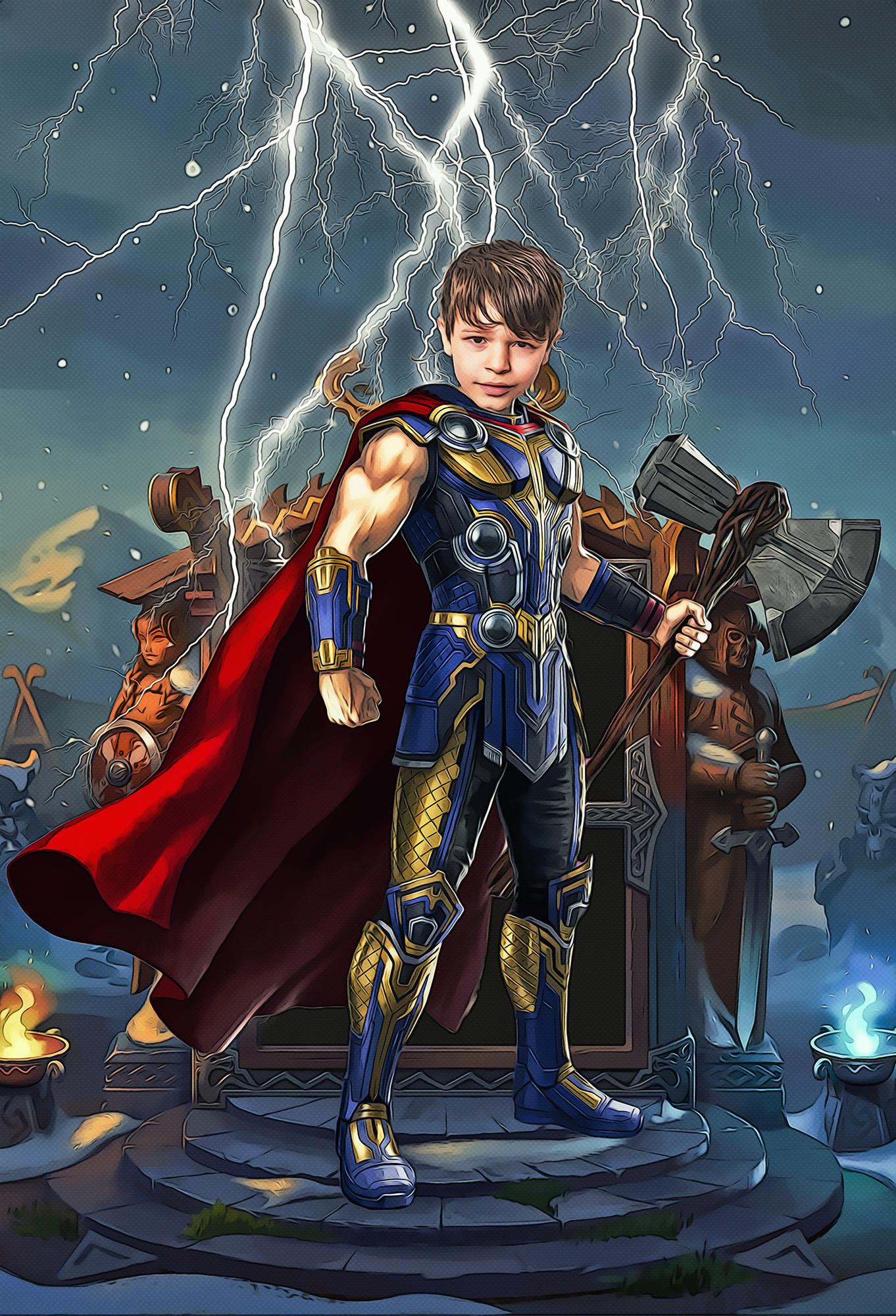 Thor Temalı Kişiye Özel Poster