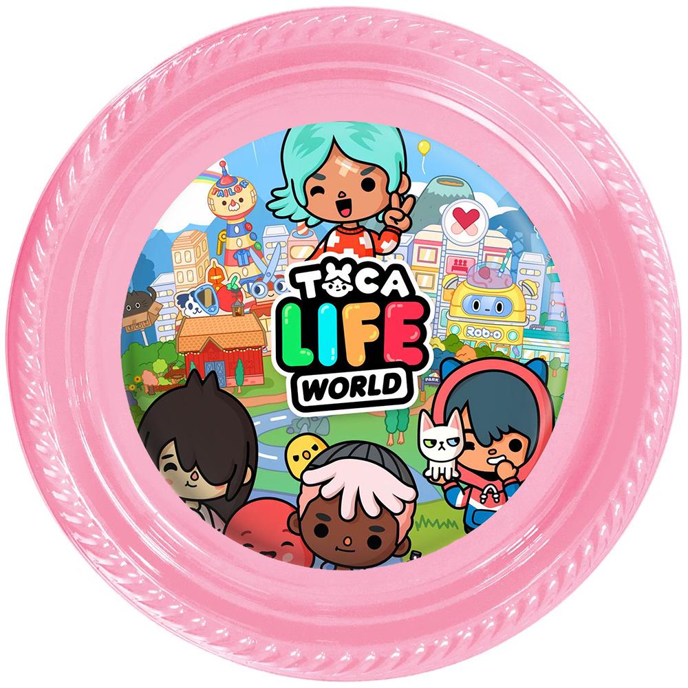 Toca Life World Konsepti Pembe Tabak 5 Adet
