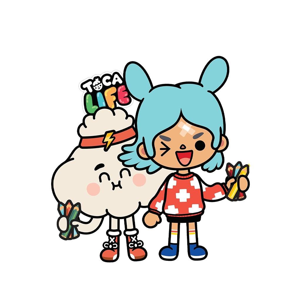 Toca Life World Temalı Çıkartma 12 cm 1 adet