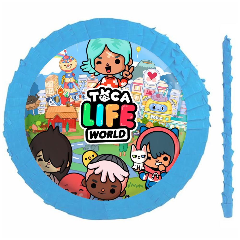 Toca Life World Temalı Mavi Pinyata