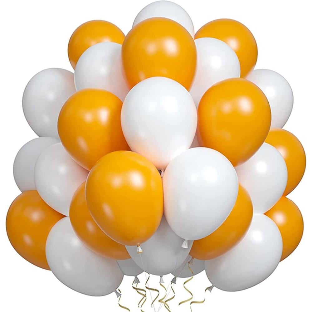 Turuncu Beyaz Karışık Balon Seti 10'lu