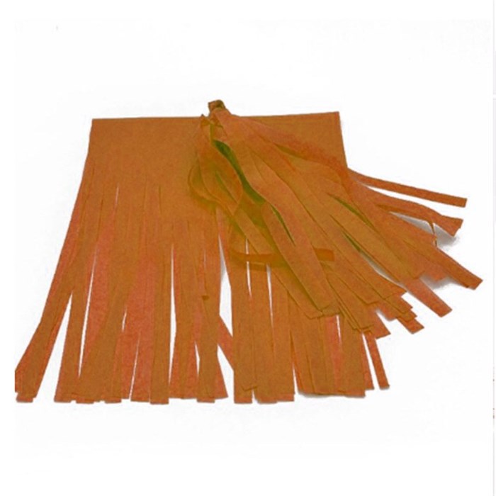 Turuncu Püskül Dekor Süs 3'lü