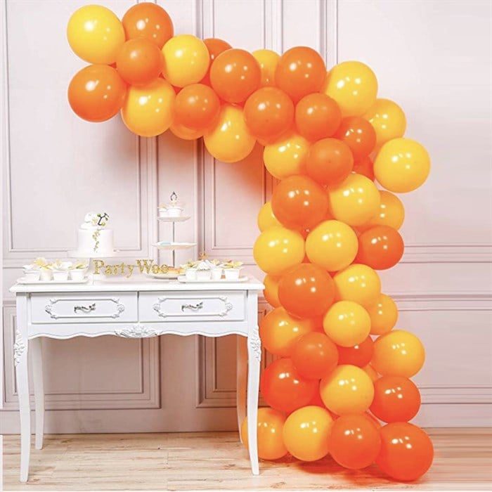 Turuncu Sarı Zincir Balon Seti 
