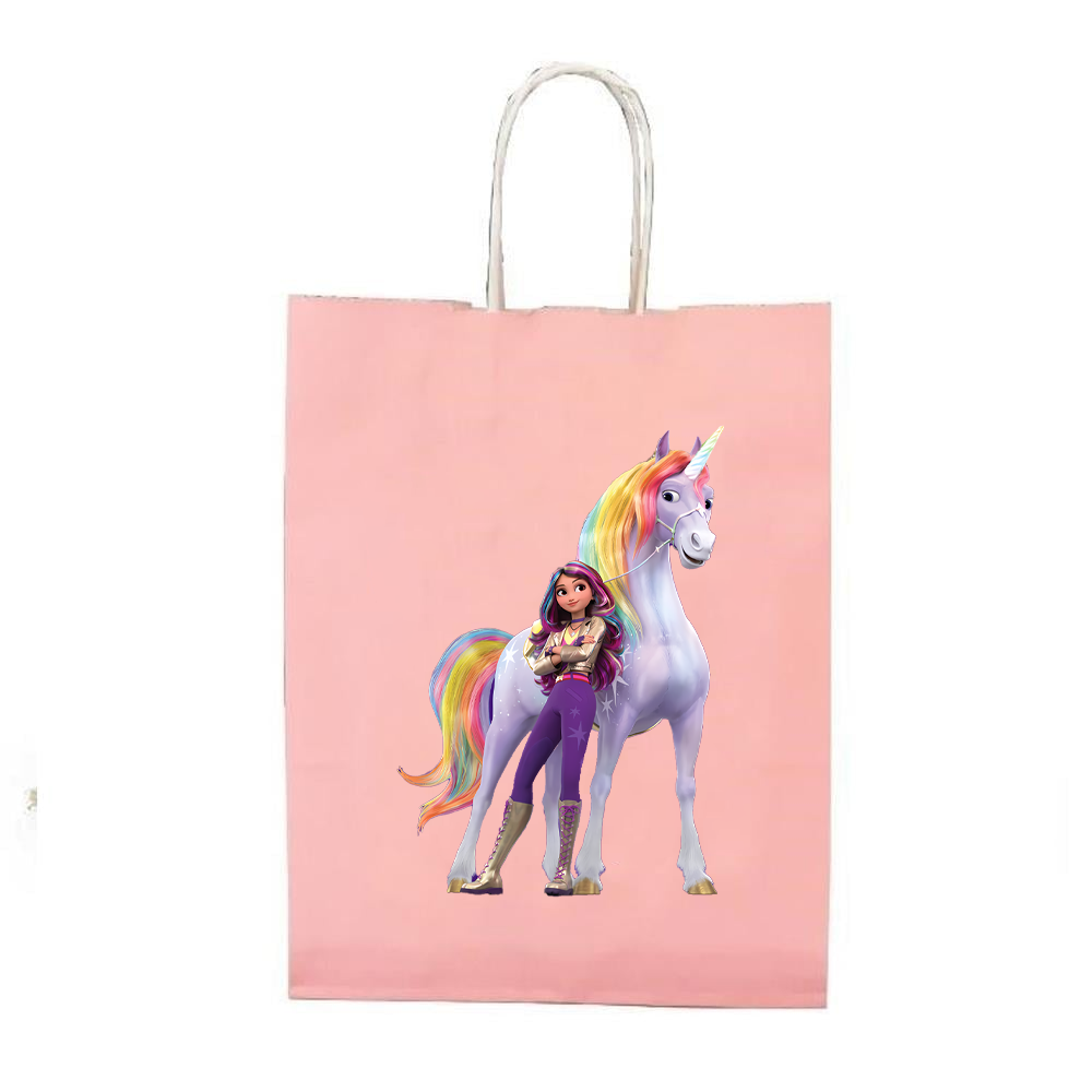 Unicorn Akademisi Temalı Pembe Hediyelik Çanta