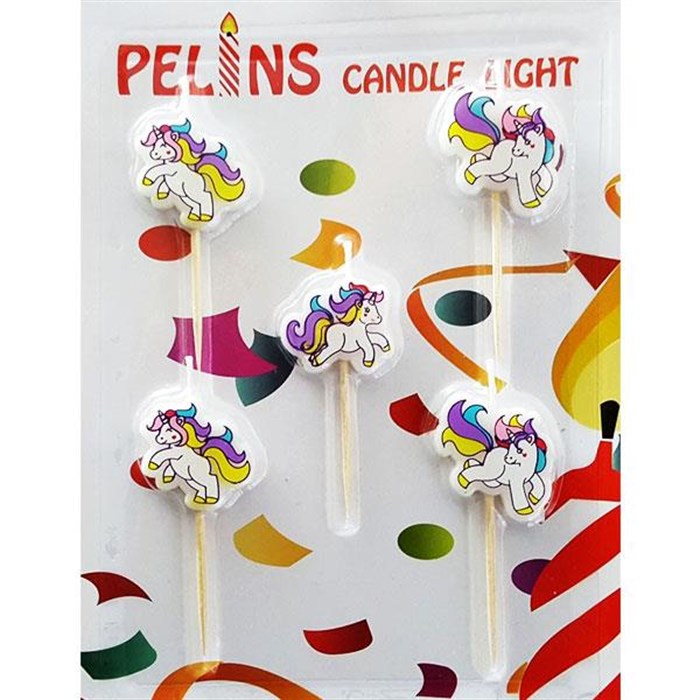 Unicorn Doğum Günü Mum Seti