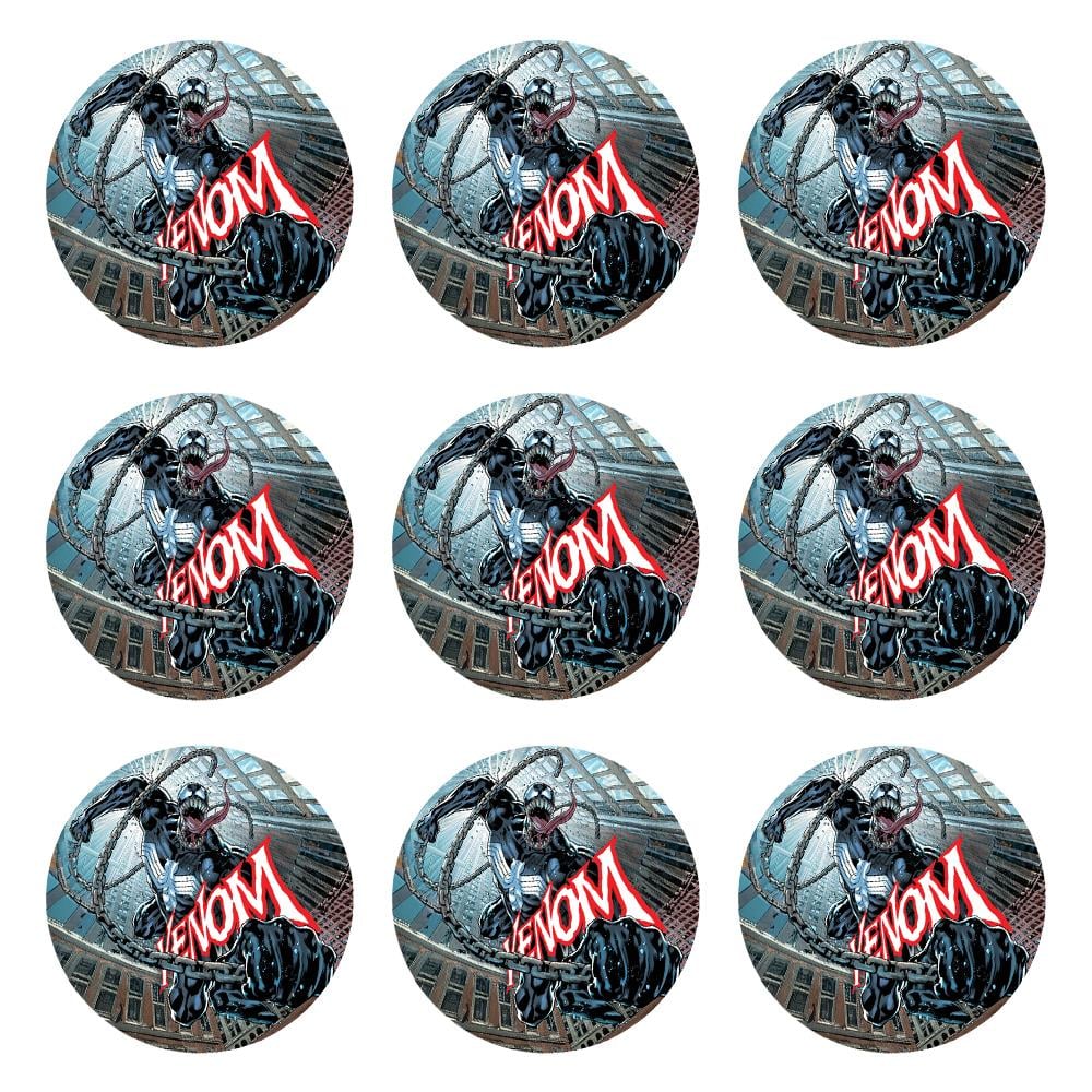 Venom Temalı Etiket 10 Adet - 5 cm