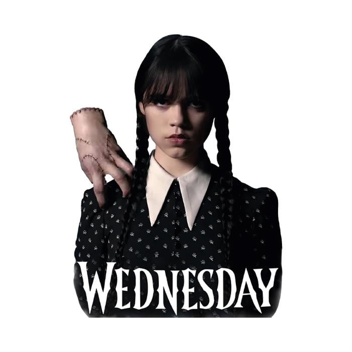 Wednesday Temalı Sticker 12 cm 1 adet