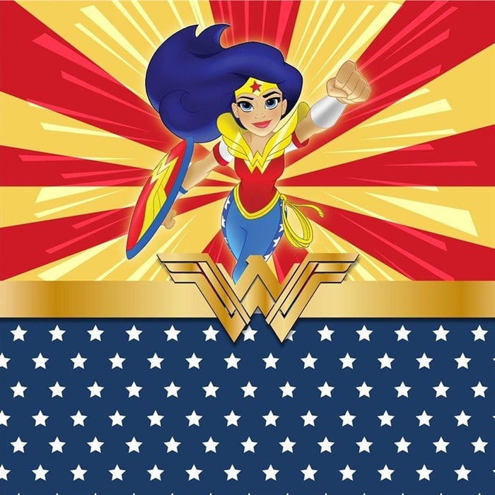 Wonder Woman Doğum Günü Kare Kişiye Özel Afişi - 2 Boy Seçenekli