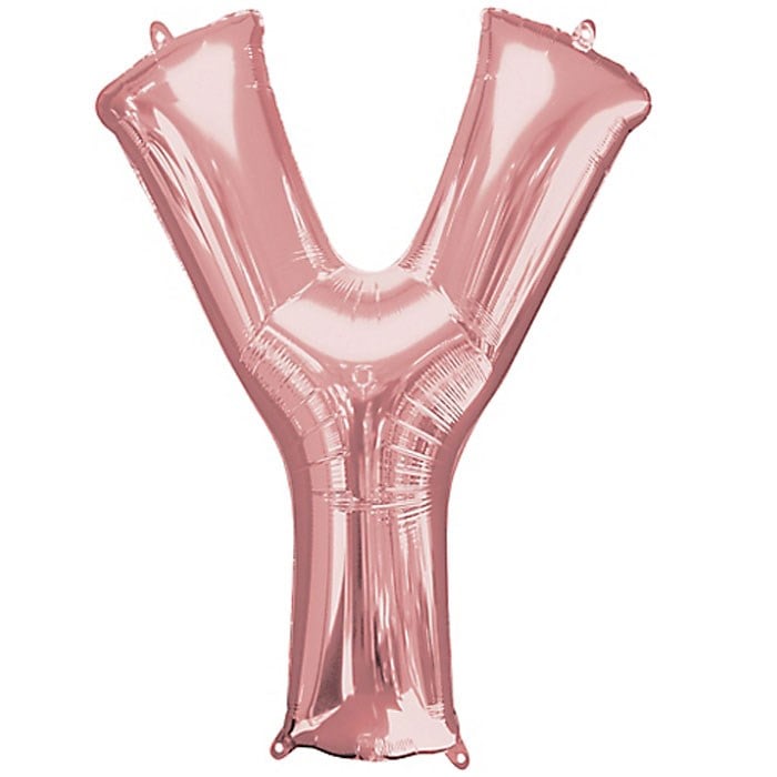 Y Harfi Rose Gold Folyo Balon 1 Metre