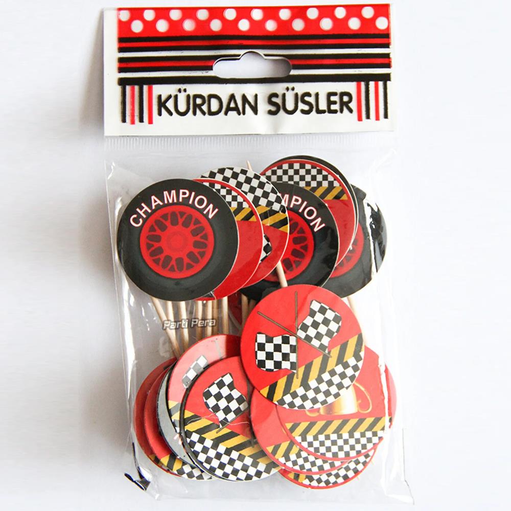 Yarış Temalı Kürdan Süs 20 Adet