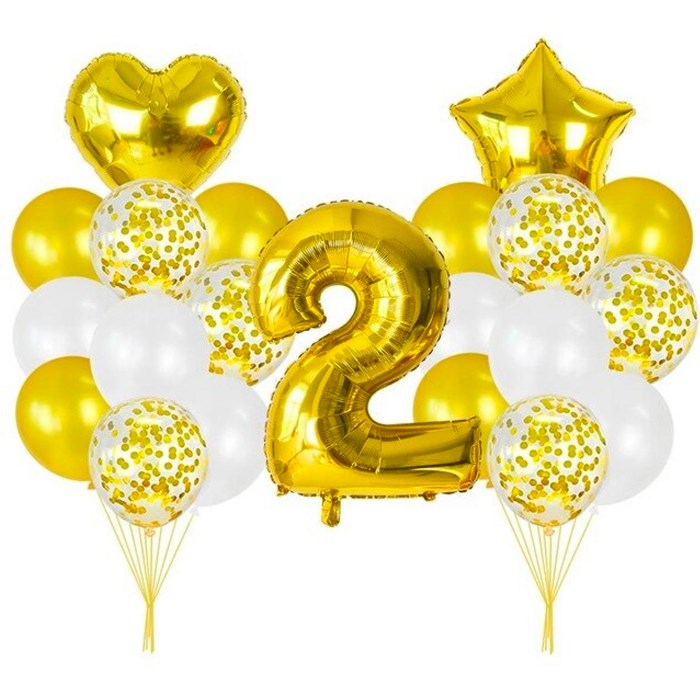 Yaş Seçenekli Gold Balon Seti