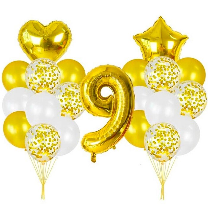 Yaş Seçenekli Gold Balon Seti