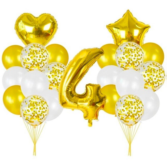 Yaş Seçenekli Gold Balon Seti