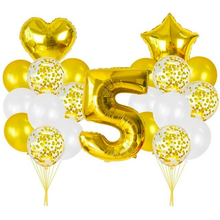 Yaş Seçenekli Gold Balon Seti