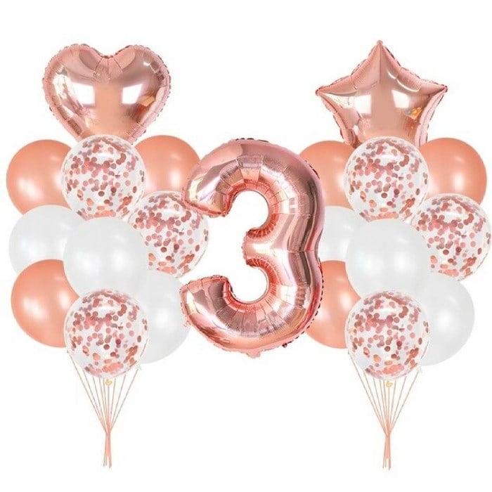 Yaş Seçenekli Rose Balon Seti