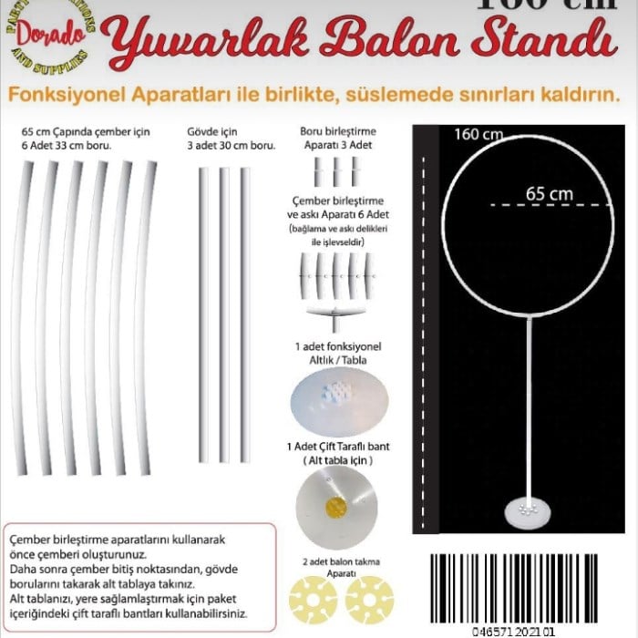 Yuvarlak Çember Balon Standı