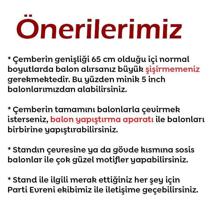 Yuvarlak Çember Balon Standı