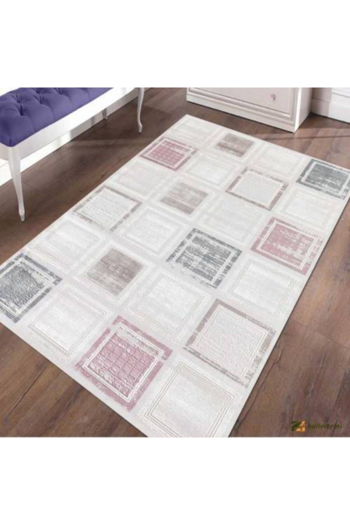  Merinos Salon Halı 170x250 Klasik E271060 krem pembeHALI