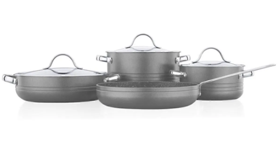 KORKMAZ Linea 7 Parça Tencere Seti Gri A2619-3Tencere Setleri
