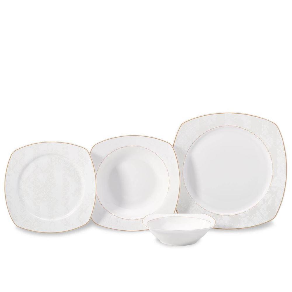 Korkmaz A8133 Mona Collection 60 Parça Kare Yemek TakımıYemek Takımları