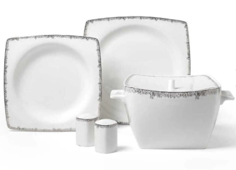 KORKMAZ Bone Selection 60 Parça Kare Yemek TakımıYemek Takımları