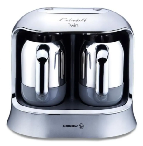 KORKMAZ A861-06 Kahvekolik Twin Kahve Makinesi Inox/kromTürk Kahve Makineleri