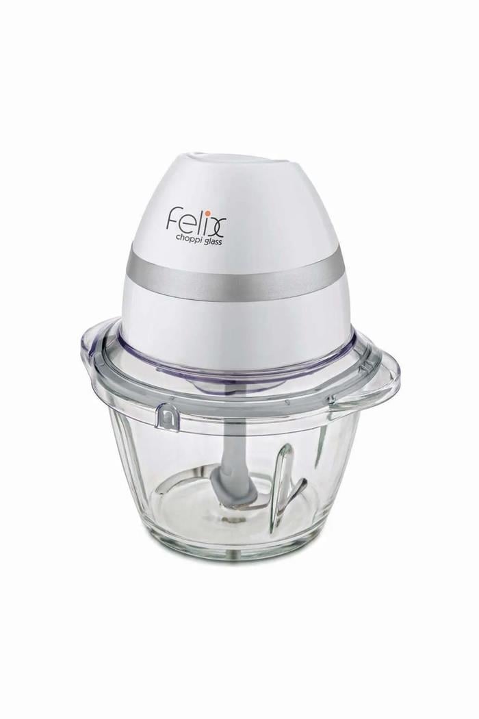 Felix Choppi Glass Cam Hazneli Doğrayıcı Beyaz Fl188Doğrayıcı