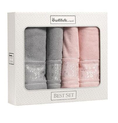Özdilek Camellia Best Set Gri-PembeHavlu ve Havlu Setleri